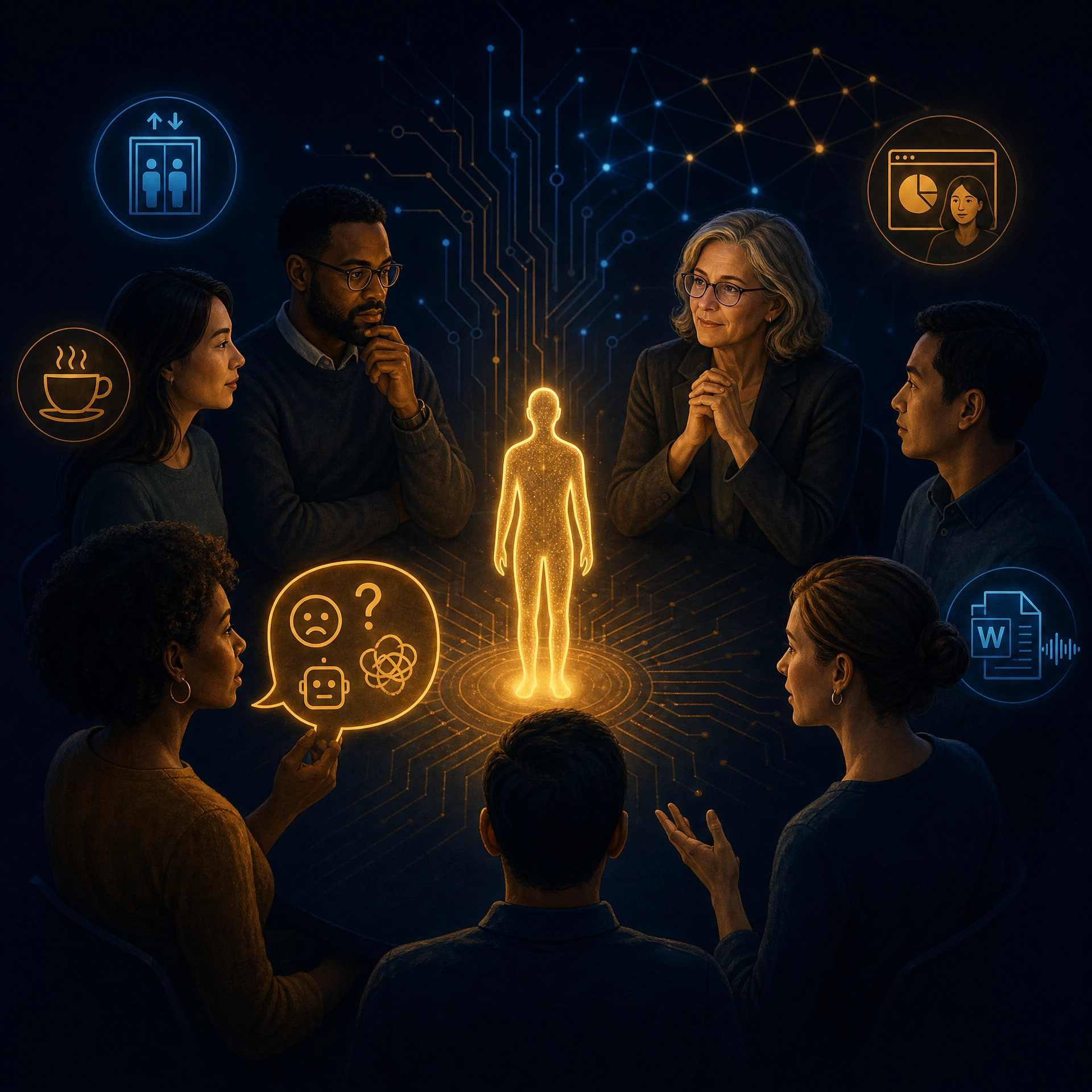 Podcast Mind / Machine – Folge #26: KI und der Einfluss auf das Team Illustration zu Folge #26 KI und der Einfluss auf das Team des Podcasts Mind / Machine